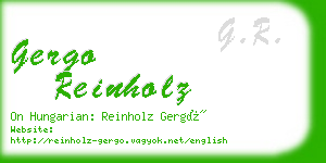 gergo reinholz business card